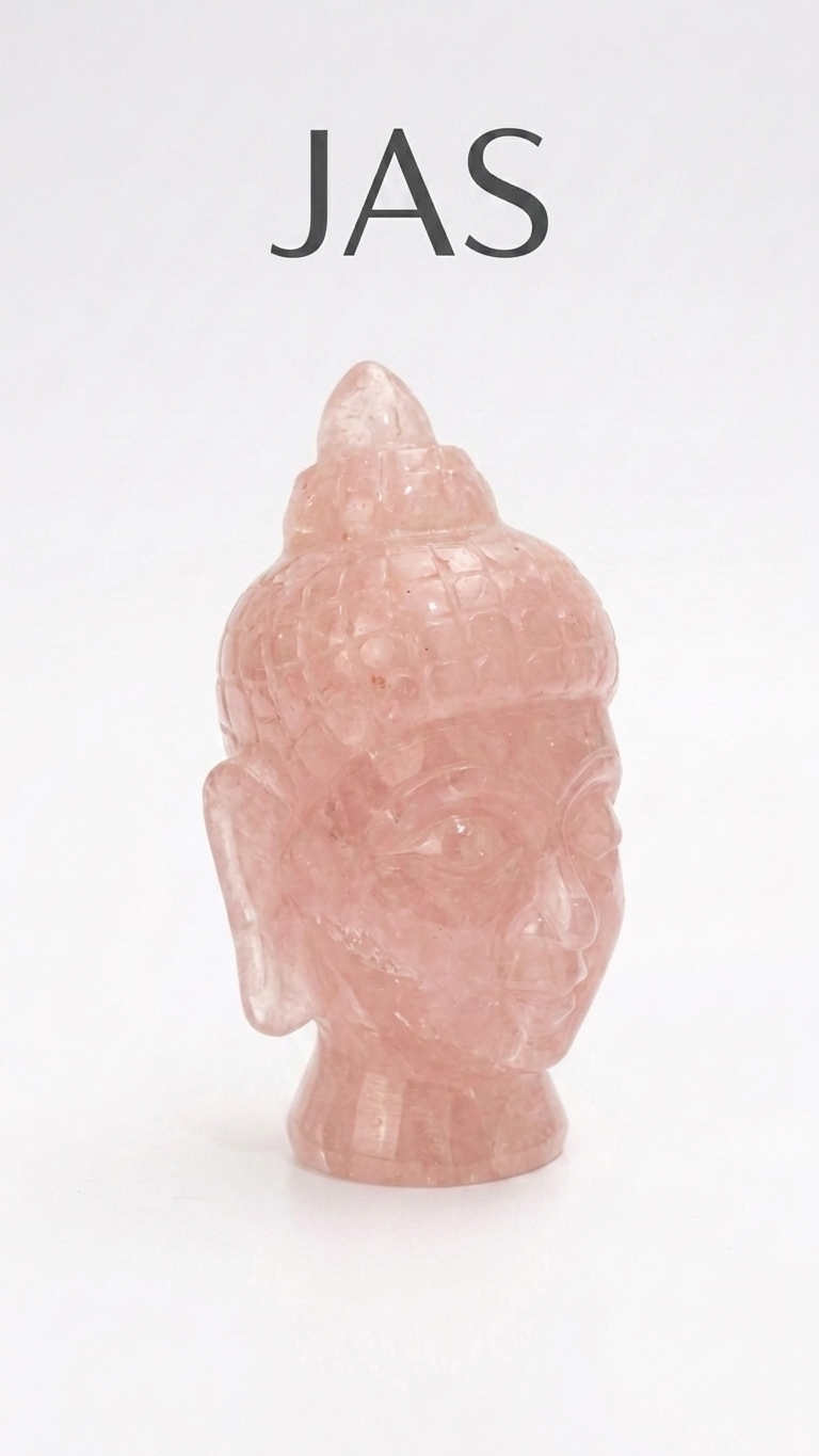 Rose Quartz Buddha head