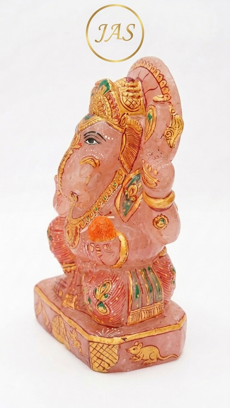 Rose Quartz Ganesha