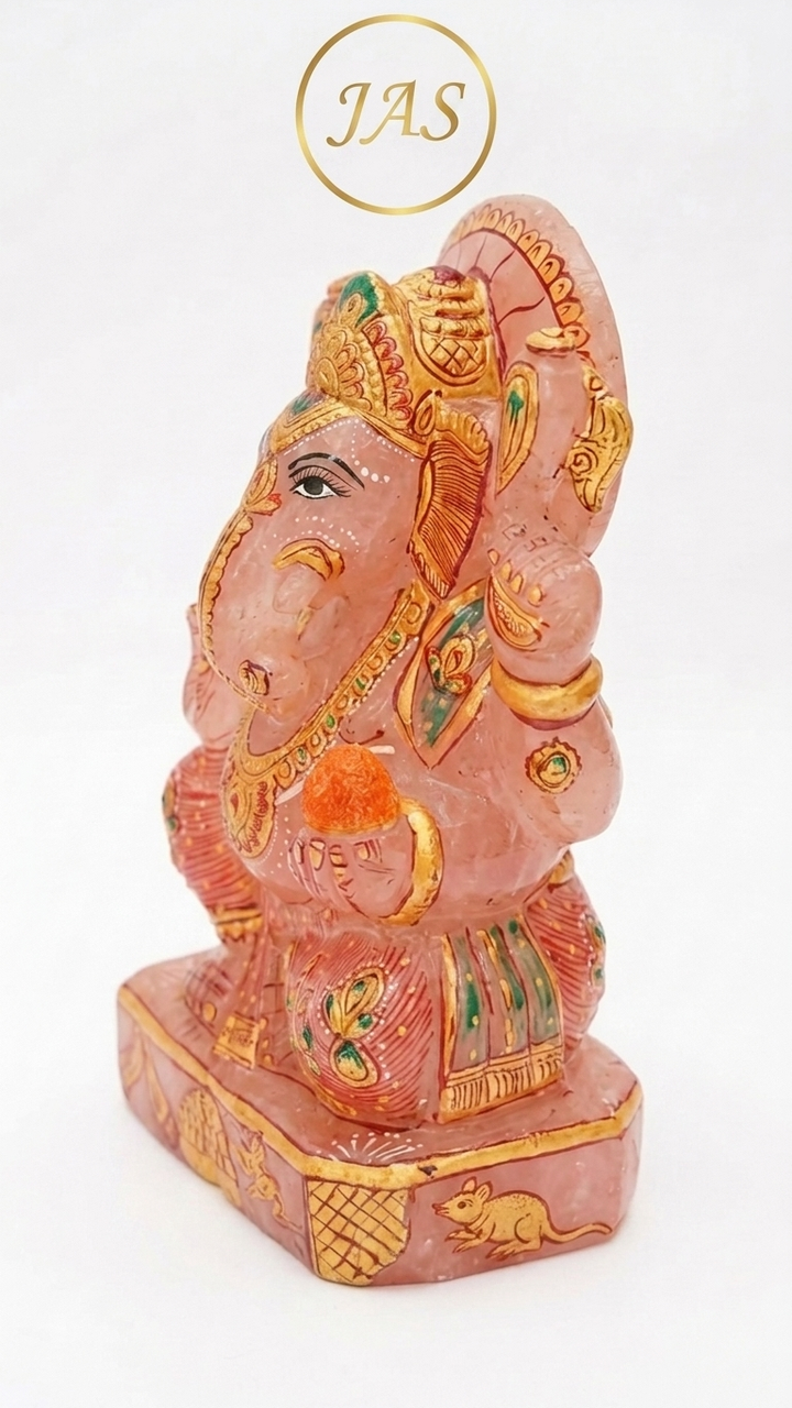 Rose Quartz Ganesha