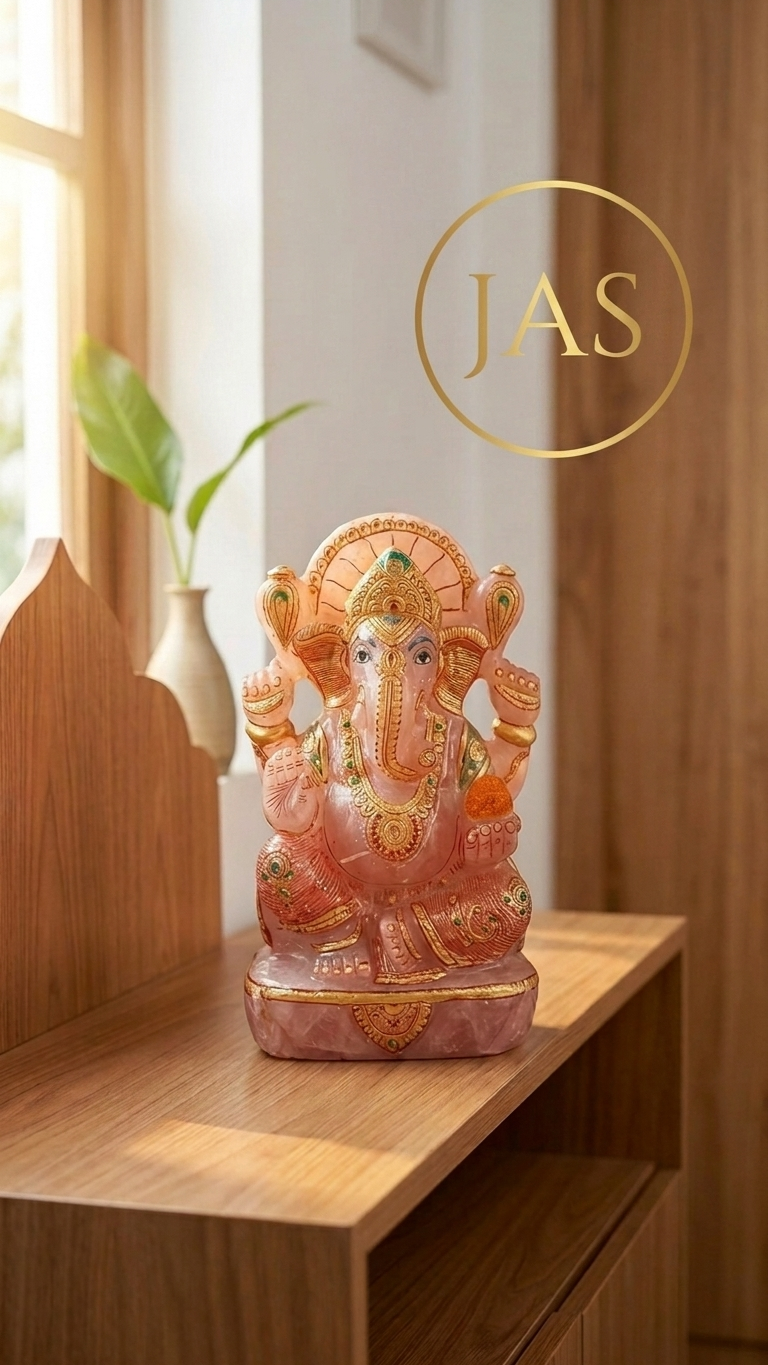 Rose Quartz Ganesha