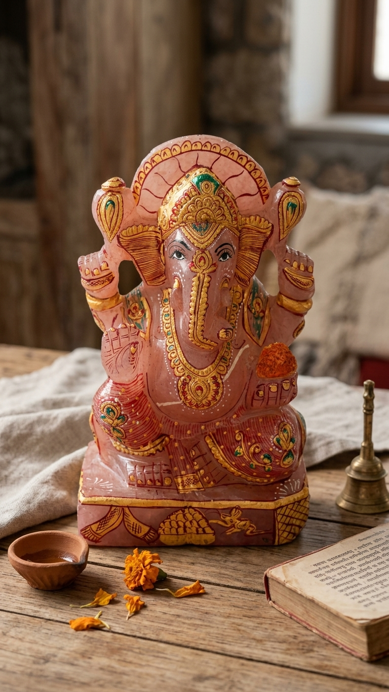 Rose Quartz Ganesha