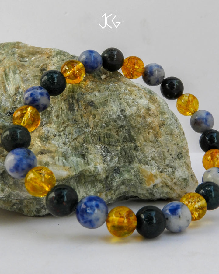 Scorpio (Vrischika) Zodiac Sign Bracelet 8mm