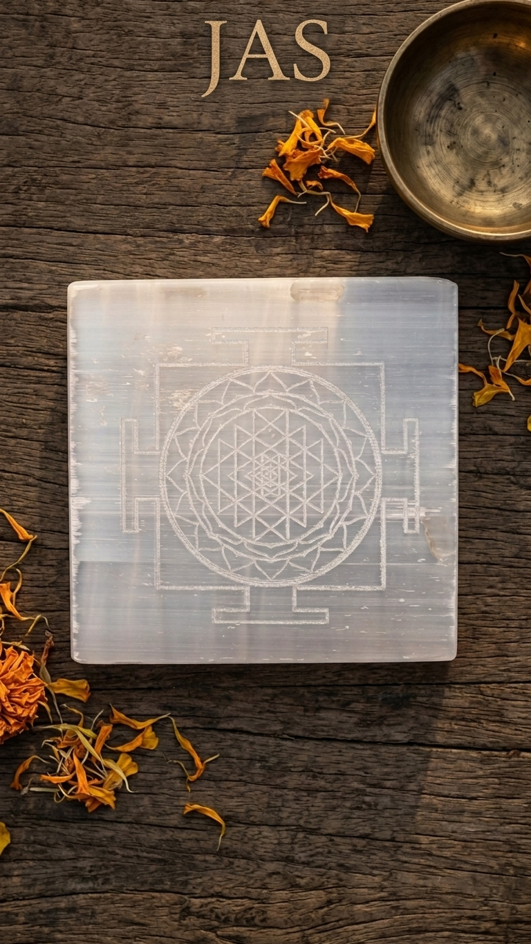 Shreeyantra Selenite Plate (Charging Plate)