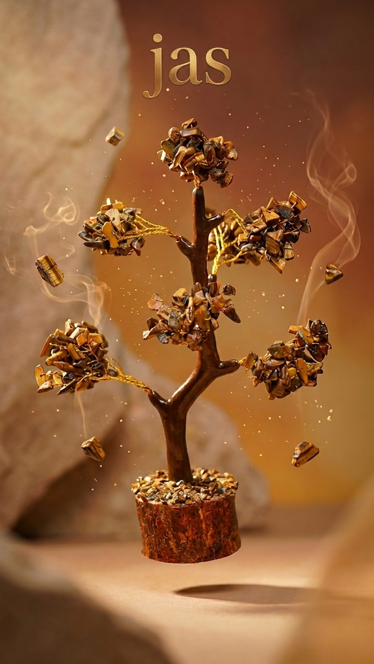 Natural Tiger Eye Crystal Tree