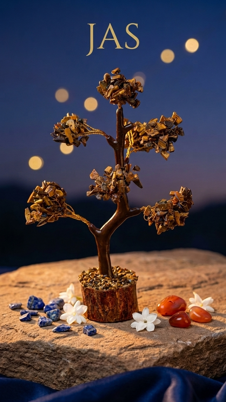 Natural Tiger Eye Crystal Tree