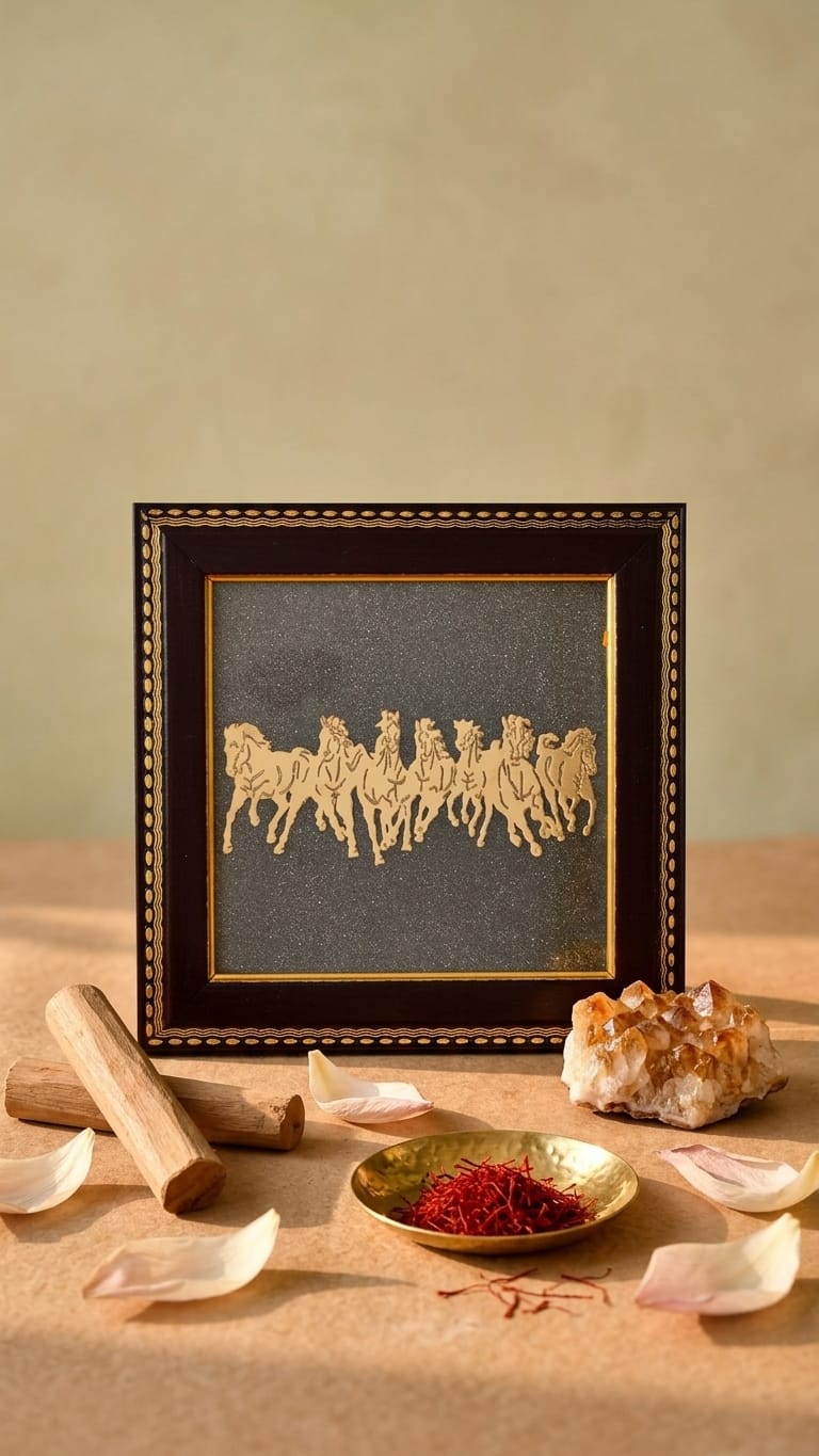 7 Horses on Pyrite Frame