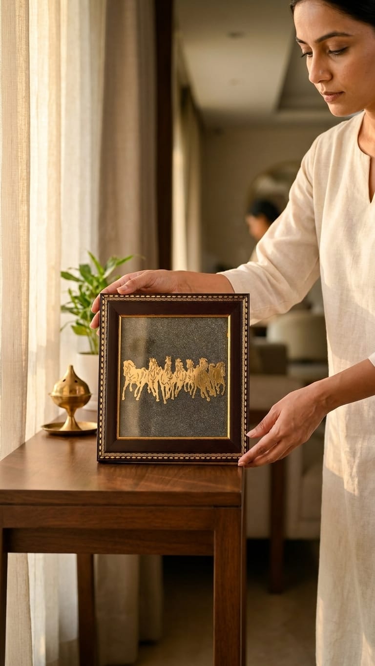 7 Horses on Pyrite Frame