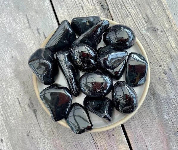 Natural Black Tourmaline Tumbled Stone