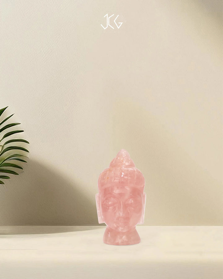 Rose Quartz Buddha head