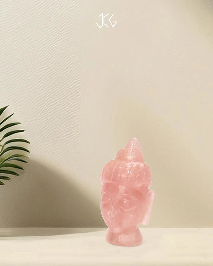 Rose Quartz Buddha head
