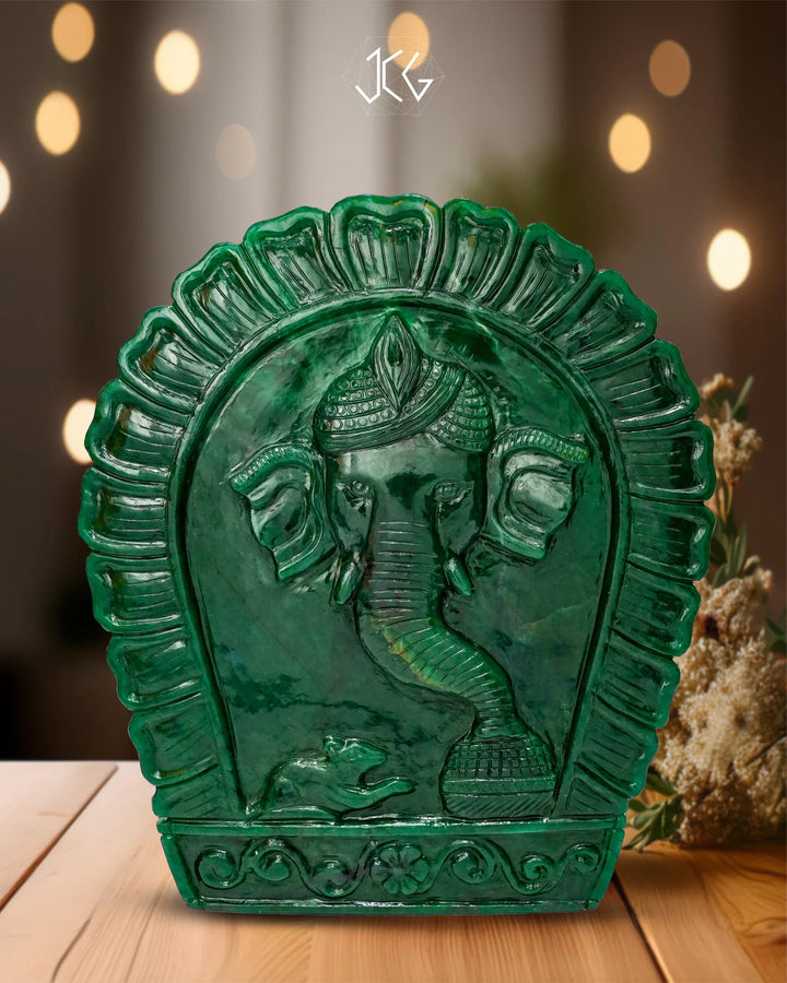 Green Jade Ganesha (Large)