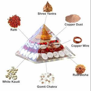 DHAN LAXMI PYRAMID AND SELENITE PLATE COMBO SET