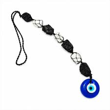Nazar Protection Black Tourmaline Selenite Hanging