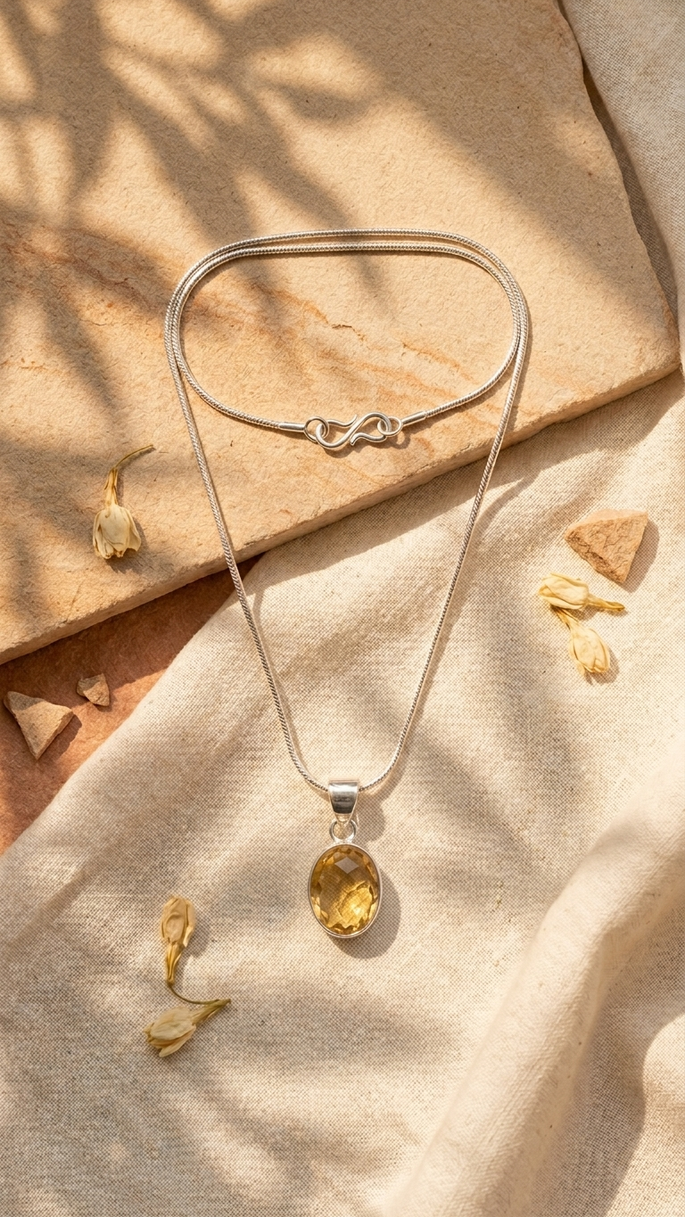Pyrite Cut Stone Oval Shape Pendant
