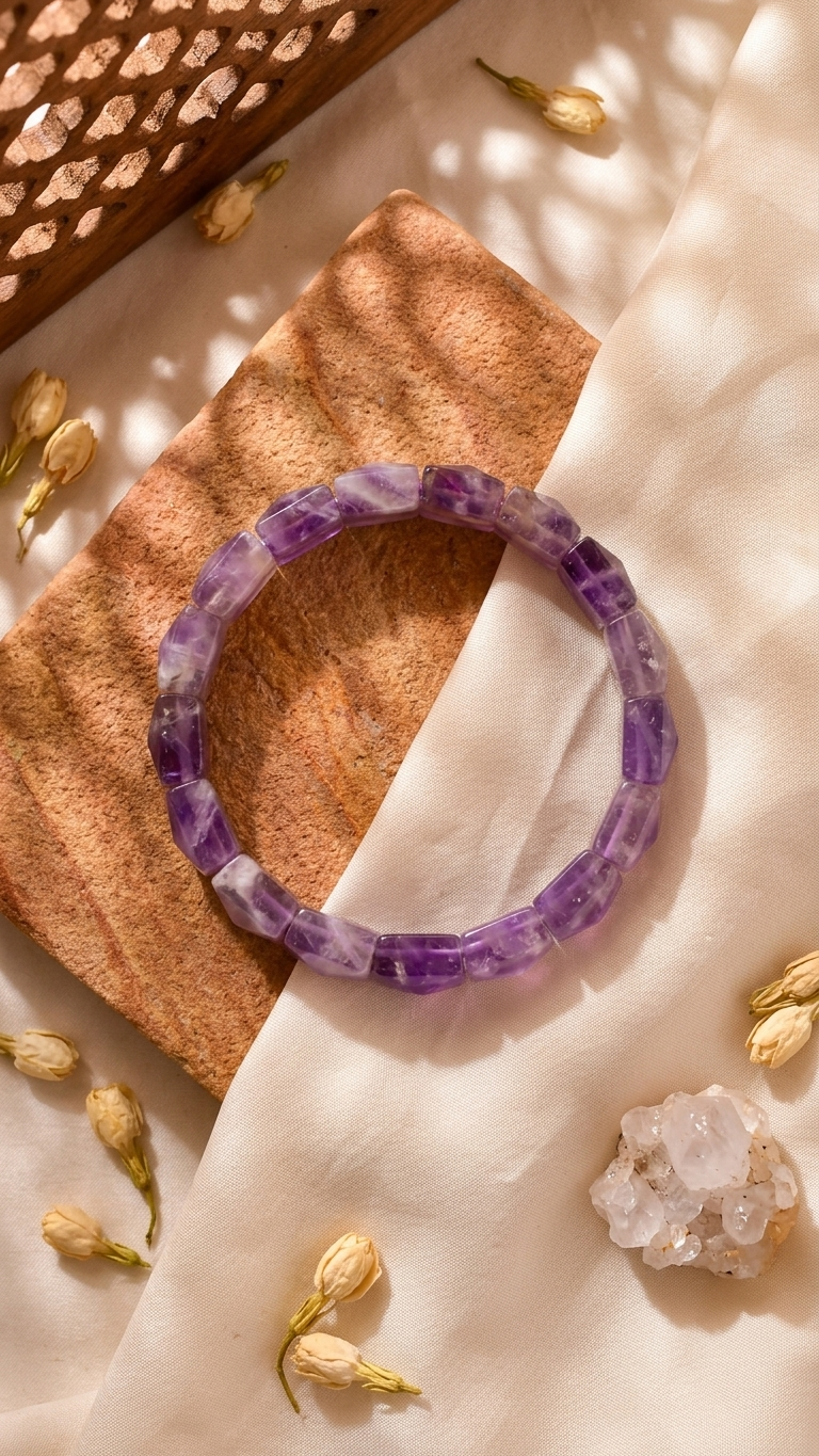 Amethyst Pyramid Bracelet anxiety relief