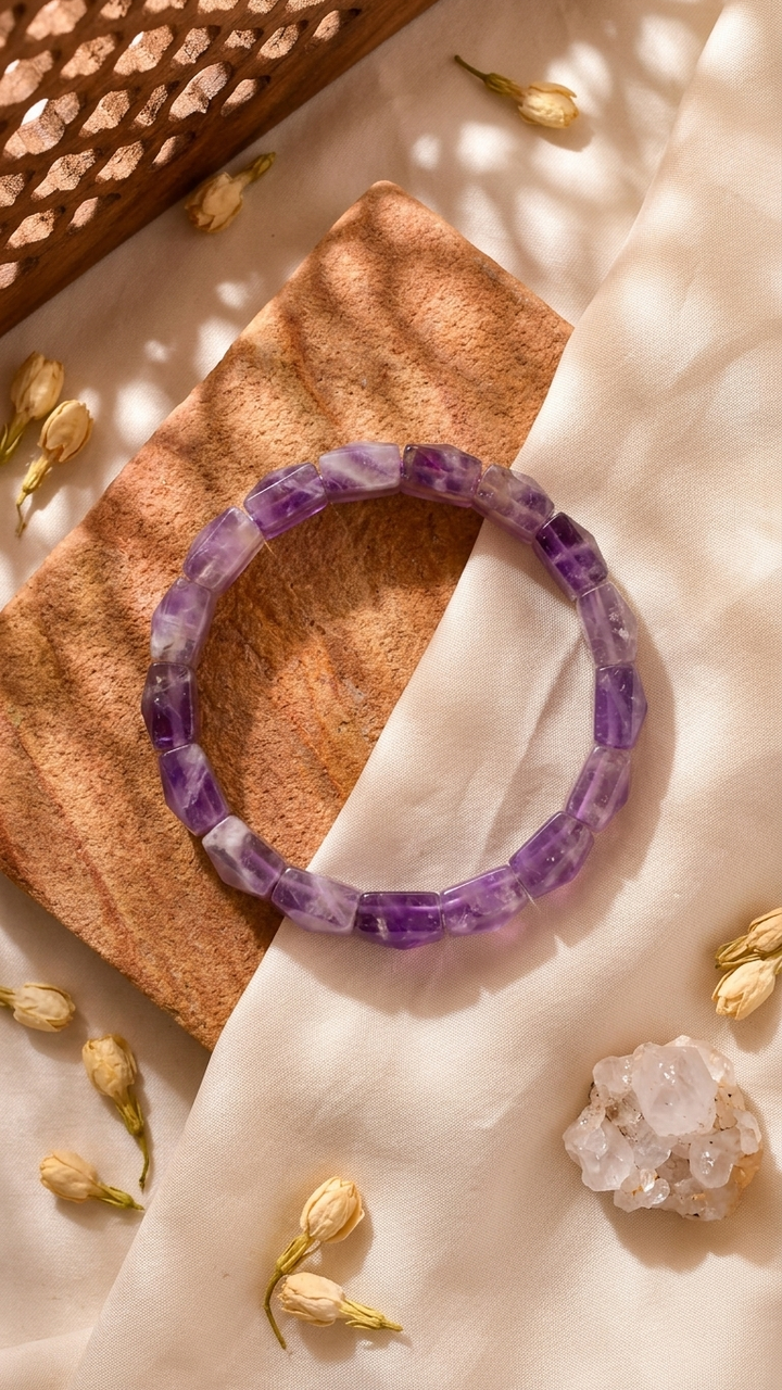 Amethyst Pyramid Bracelet anxiety relief