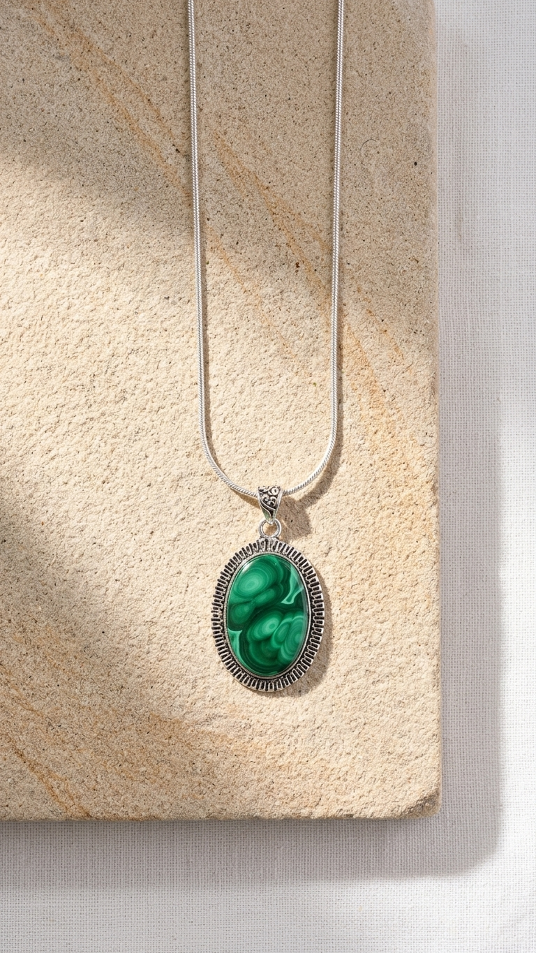NATURAL MALACHITE PENDANT