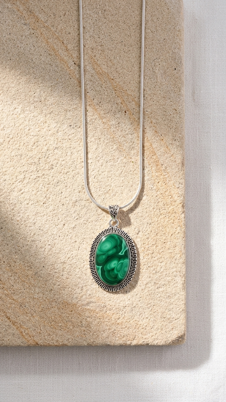 NATURAL MALACHITE PENDANT