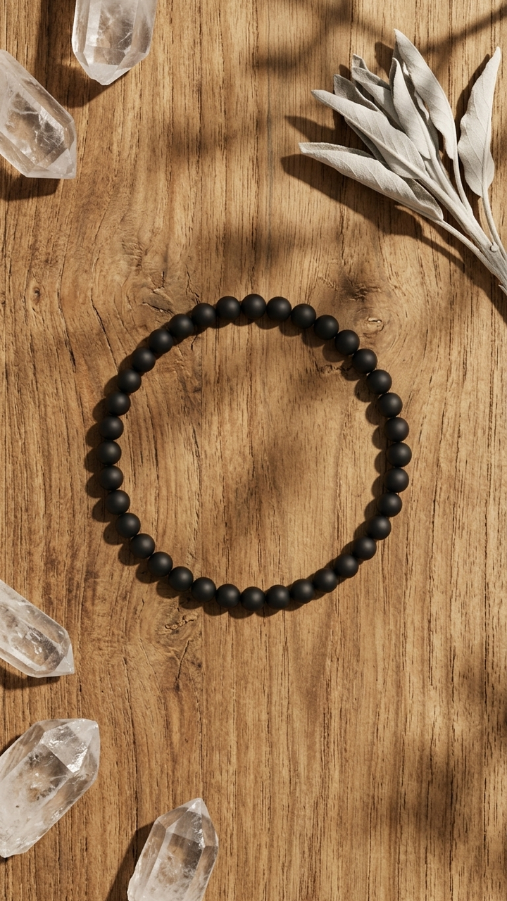 Original Karungali Mala (Natural Ebony Wood) with Free Bracelet