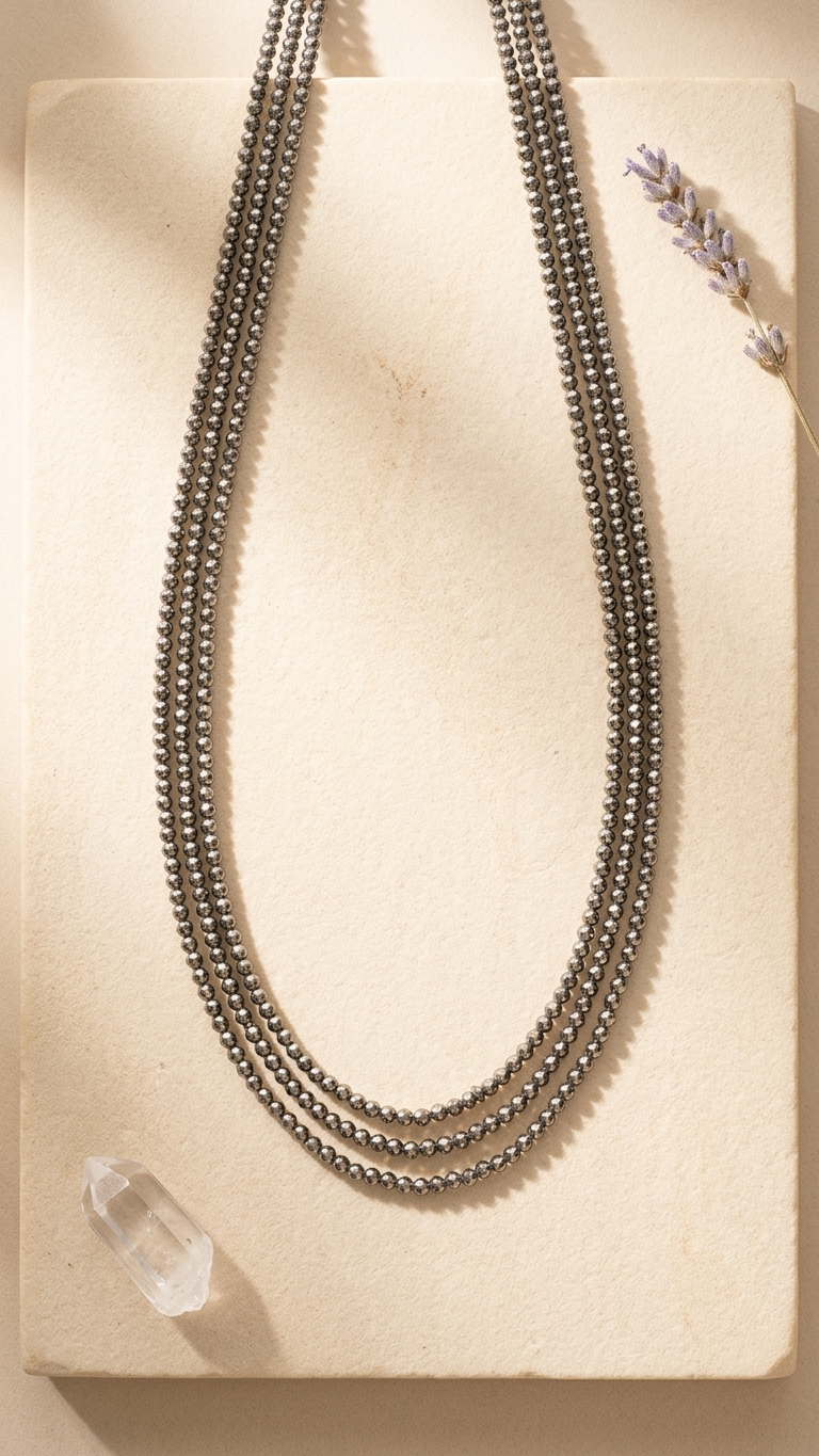 Natural Pyrite Necklace (With Certificate)