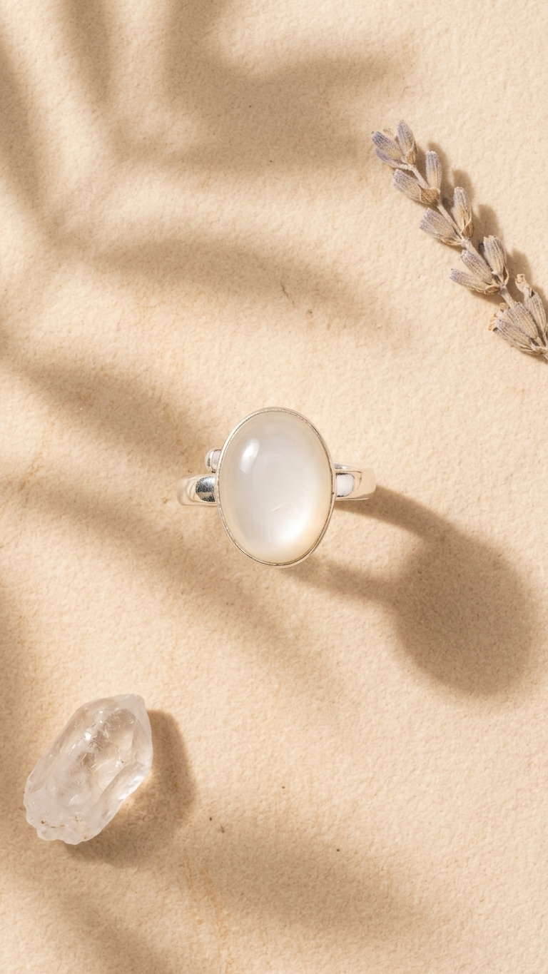 MOONSTONE  RING 100% Natural Gemstone