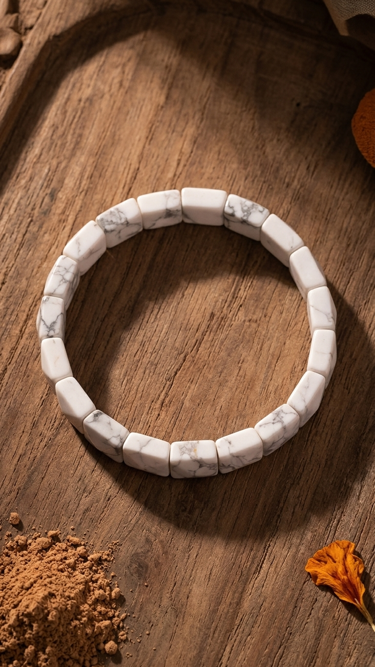 Howlite  Pyramid Bracelet