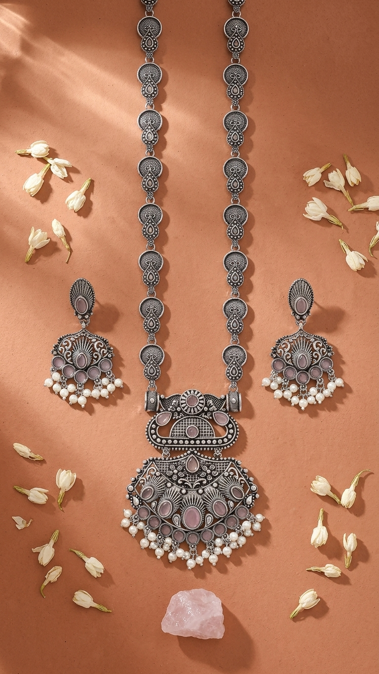 Gulabi Shringar Dandiya Necklace Set