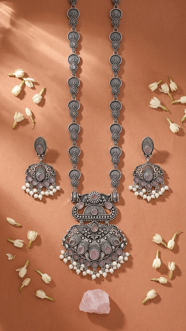 Gulabi Shringar Dandiya Necklace Set