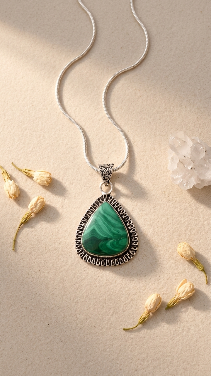 NATURAL MALACHITE  PENDANT