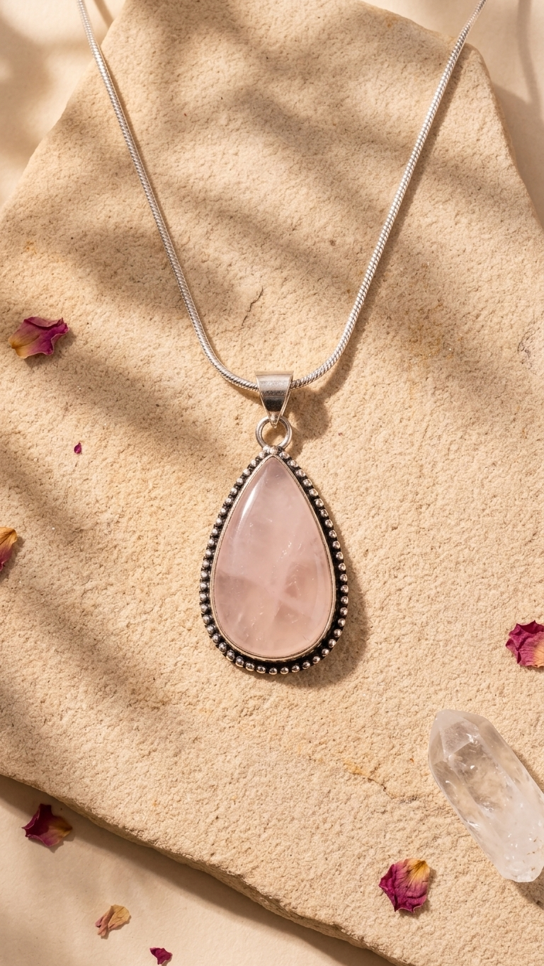 NATURAL ROSE  PENDANT