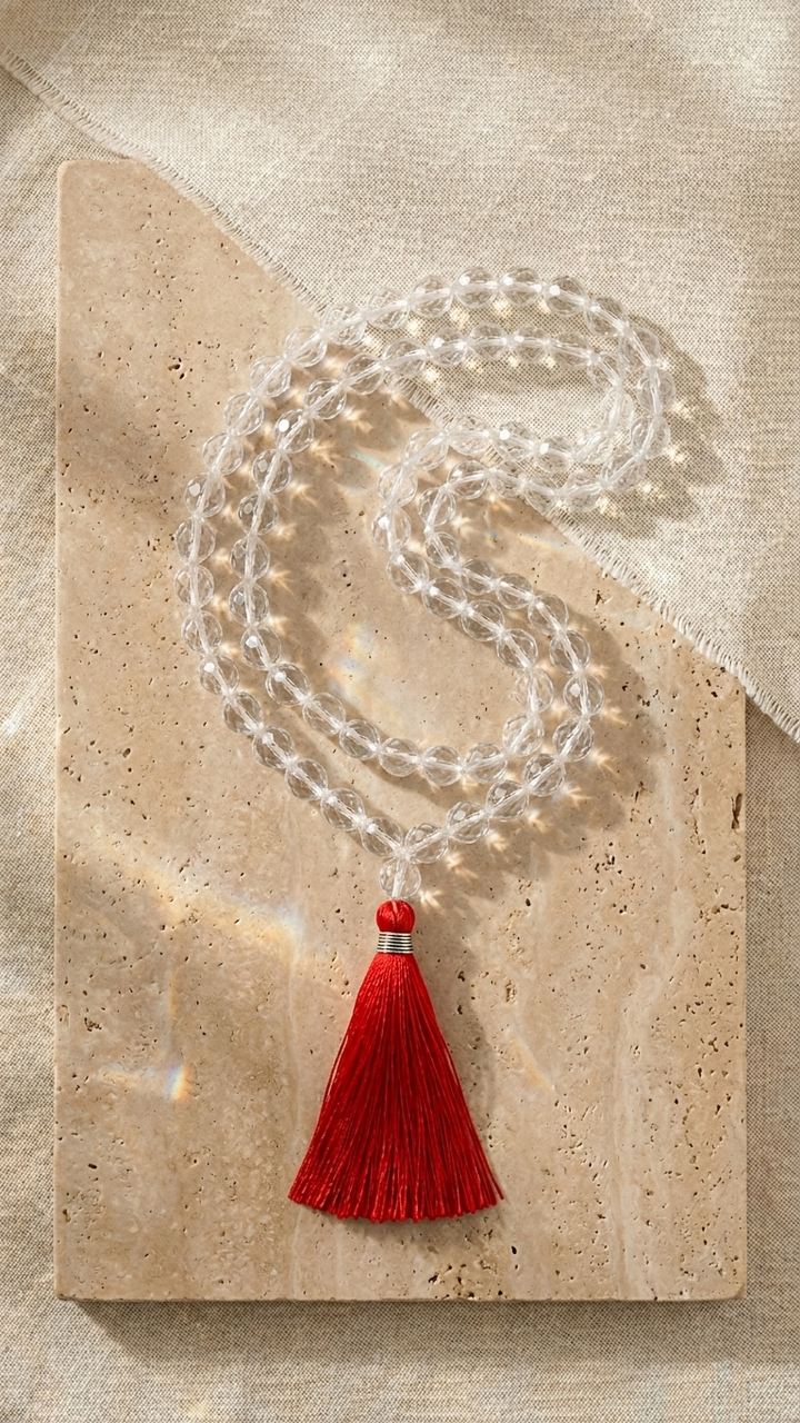 Cut Crystal Mala 108 Beads 8mm