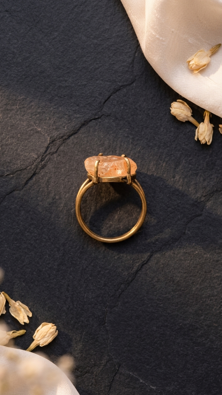 NATURAL CITRINE RAW RING 100% Natural Gemstone
