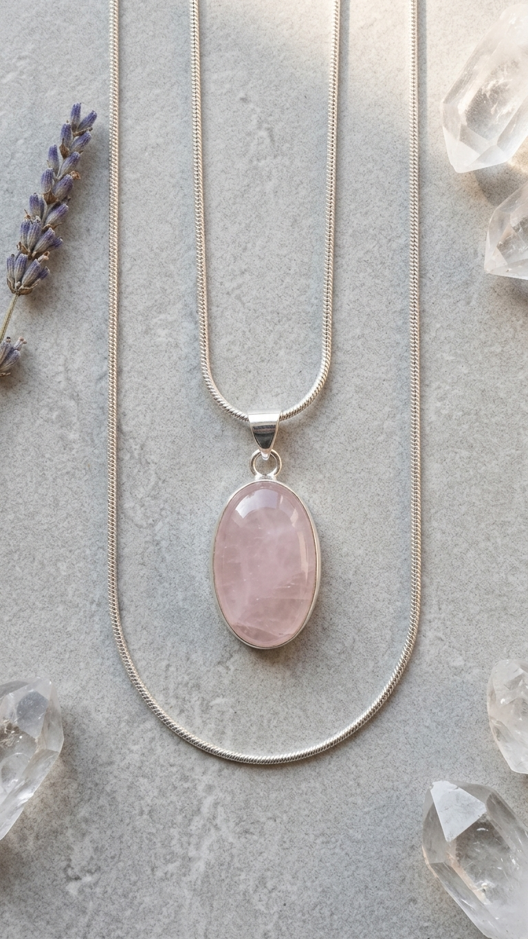 NATURAL ROSE  PENDANT