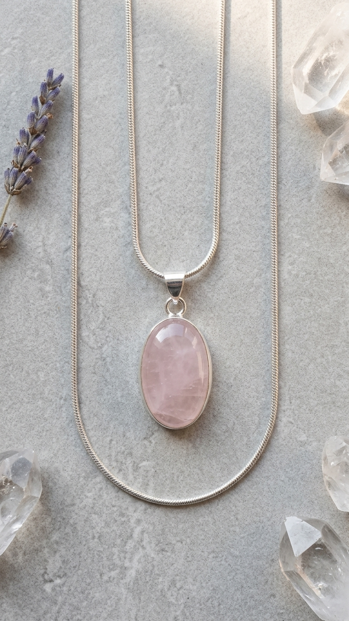 NATURAL ROSE  PENDANT