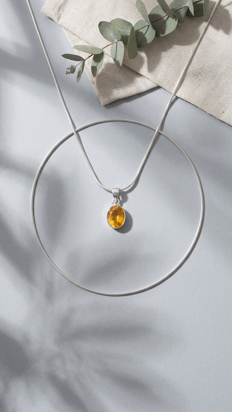Yellow Sapphire Pendant