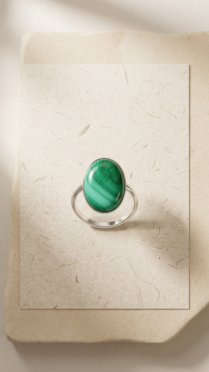 NATURAL MALACHITE RING 100% Natural Gemstone
