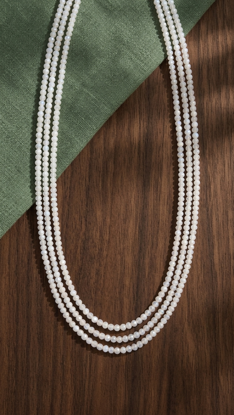 Natural Shell Pearl Beaded Necklace (With Certificate)