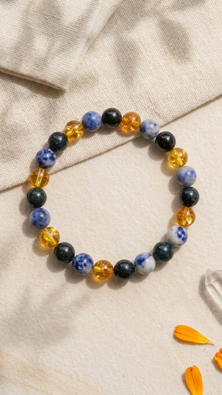 Scorpio (Vrischika) Zodiac Sign Bracelet 8mm