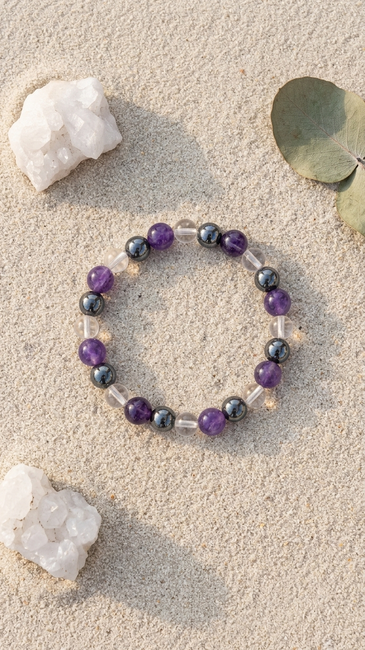 Aquarius (Kumbha) Zodiac Sign Bracelet 8mm