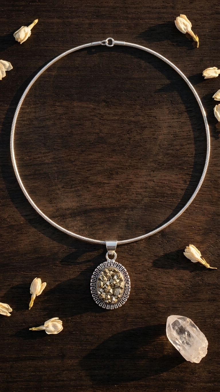 Natural  Pyrite Pendant