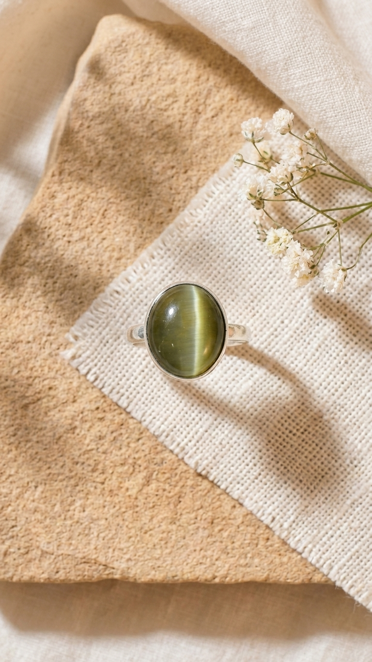 NATURAL Cat’s Eye RING 100% Natural Gemstone