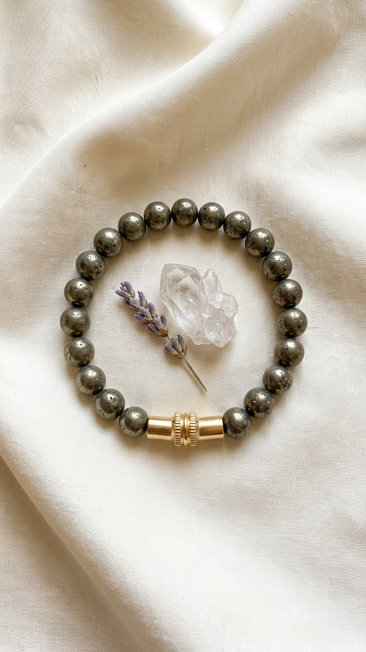 Pyrite Magnetic Lock Bracelet