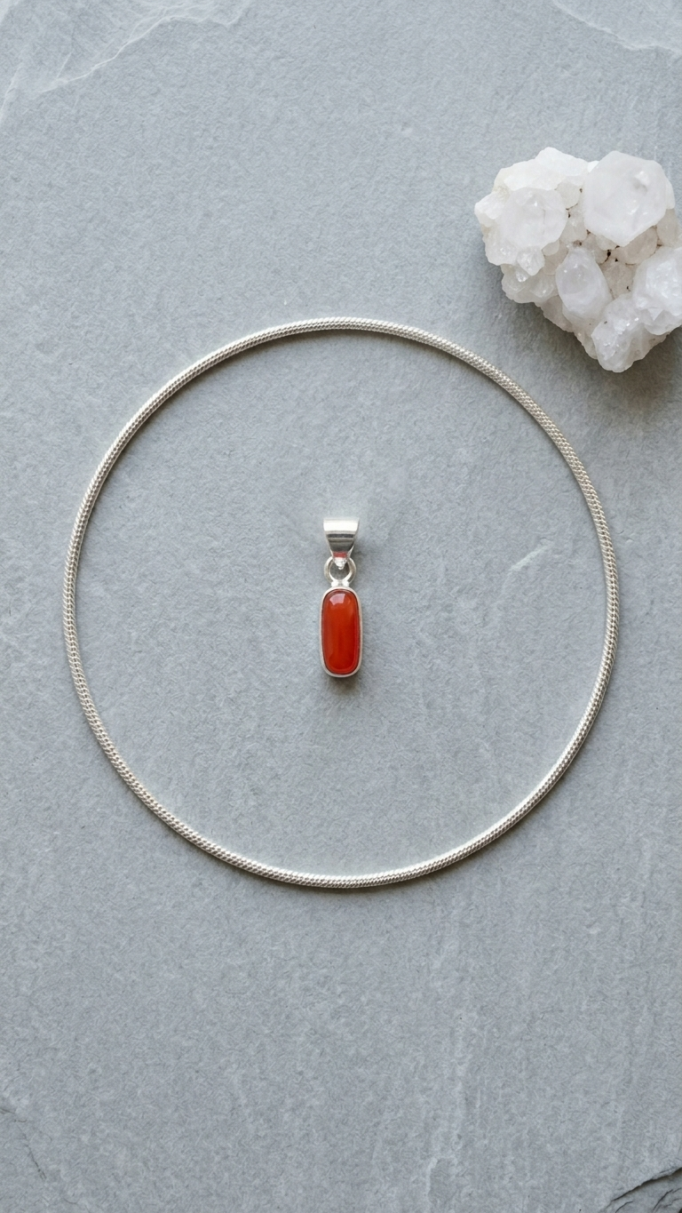 NATURAL CORAL (MOONGA)  PENDANT GEMSTONE