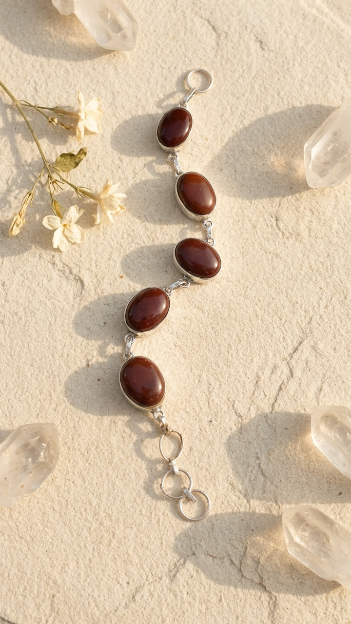 Red Jasper Chain Bracelet