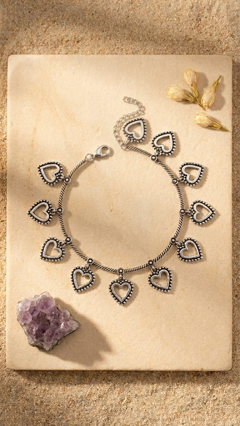 Dilbar Heart Dandiya Anklet Set