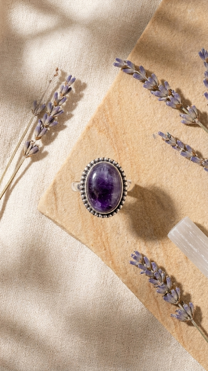 NATURAL AMETHYST RING 100% Natural Gemstone