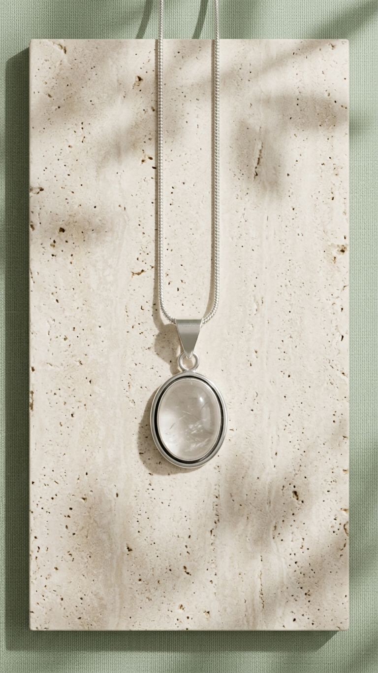 NATURAL CLEAR QUARTZ PENDANT