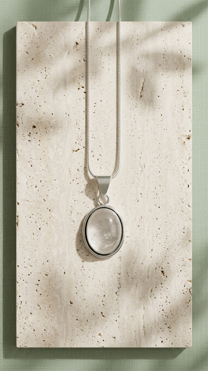 NATURAL CLEAR QUARTZ PENDANT