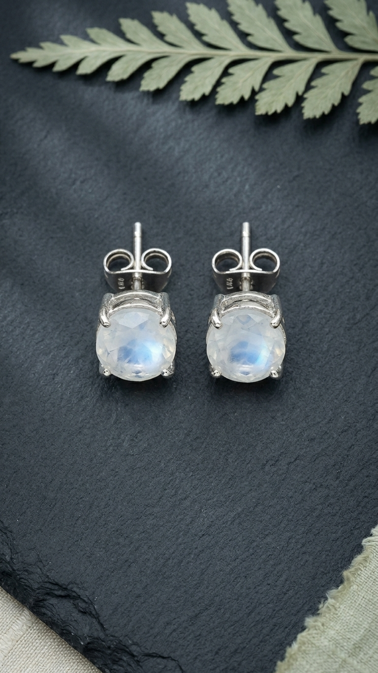 Moonstone earrings