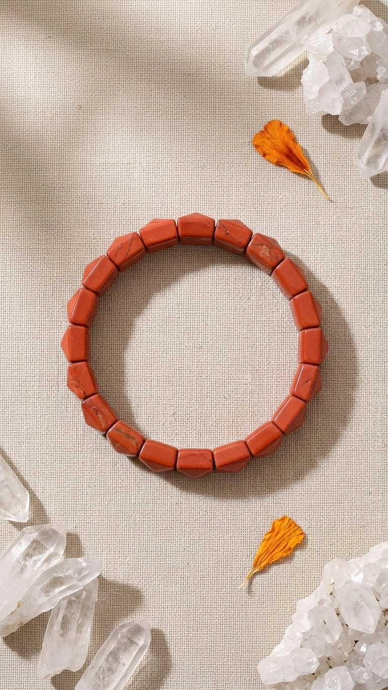 red jasper pyramid bracelet